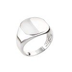 Engravable Sterling Silver Men's Signet Ring - Size 8.5