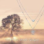 Tree of Life Opal Layered Necklace for Women