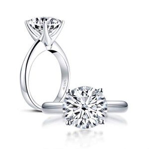3 Carat CZ Sterling Silver Solitaire Engagement Ring