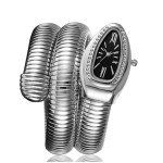 Snake-Designed Bangle Watch for Women