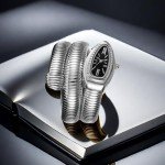 Snake-Designed Bangle Watch for Women