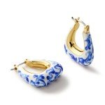 Chunky Huggie Hoop Earrings in Gold and Silver