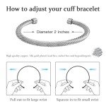 Trendy Two-Tone Twisted Cable Cuff Bracelets Set