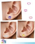 Hello Kitty Stud Earrings Set - 12 Pairs