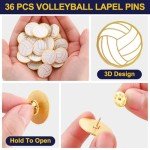 36 Pcs Volleyball Enamel Pins for Sports Fans