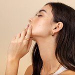Gold Plated Chunky Open Hoop Earrings for Women