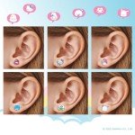 Hello Kitty Stud Earrings Set - 12 Pairs