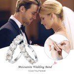 5 Stone Moissanite Wedding Band for Women