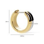 Stylish Two-Tone Huggie Hoop Earrings by Ana Luisa