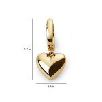 Puffed Heart Hoop Earrings in Gold & Silver