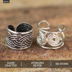 Handmade Sterling Silver Ear Cuff Earrings Pair