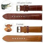 Handmade Light Brown Leather Watch Band for Men