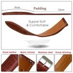 Handmade Light Brown Leather Watch Band for Men