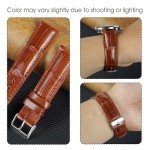Handmade Light Brown Leather Watch Band for Men