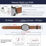 Handmade Light Brown Leather Watch Band for Men