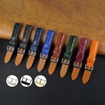 Handmade Light Brown Leather Watch Band for Men