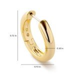 Ana Luisa Giulia Bold Chunky Huggie Hoops