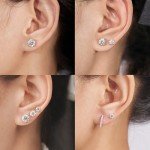 Moissanite Stud Earrings in 925 Sterling Silver