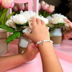 Baby Girls' Crystal Beaded Cross Charm Bracelet