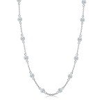 Italian Design 925 Sterling Silver CZ Necklace