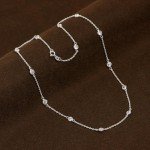 Italian Design 925 Sterling Silver CZ Necklace