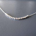 Dainty Sterling Silver Beaded Necklace for Women