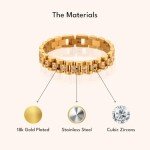 Trendy 18K Gold Waterproof Link Bracelet for Women