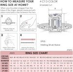 Emerald Cut Cubic Zirconia Engagement Ring for Women
