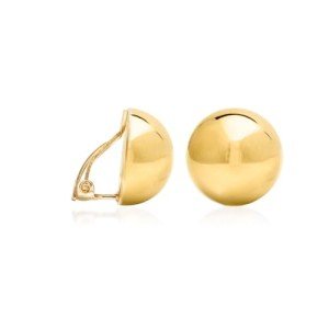 Italian 18kt Gold Over Sterling Dome Earrings