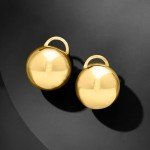 Italian 18kt Gold Over Sterling Dome Earrings