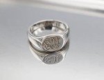 Personalized 925 Sterling Silver Monogram Signet Ring