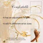 Elegant 18k Gold Plated Adjustable Bangle Bracelet