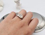 Personalized 925 Sterling Silver Monogram Signet Ring