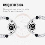 Couples Touch Bracelet: Black Agate & White Howlite