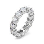 5mm Sterling Silver Cubic Zirconia Eternity Ring