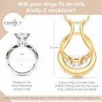 Emily C Ring Holder Necklace for Weddings & Gifts