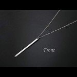 Stylish S925 Silver Vertical Bar Y Necklace