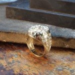 Gold Lion Head Signet Ring for Men & Women