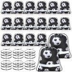 Soccer Party Favor Bags and Bracelets Set