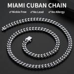 Stainless Steel 22" Men's Cuban Link Necklace