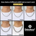 Stainless Steel 22" Men's Cuban Link Necklace
