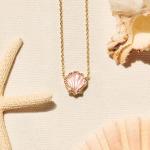 Kendra Scott Brynne Shell Pendant Necklace - Gold