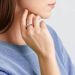 Personalized Sterling Silver Name Ring with Birthstones