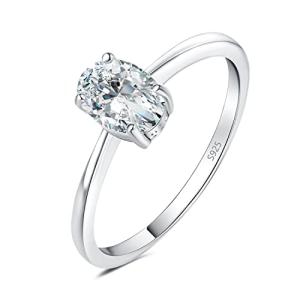 Elegant Oval Cut Moissanite Solitaire Engagement Ring