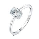 Elegant Oval Cut Moissanite Solitaire Engagement Ring