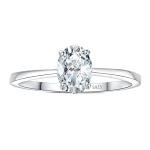 Elegant Oval Cut Moissanite Solitaire Engagement Ring