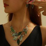 Vintage 14k Gold Plated Floral Jewelry Set