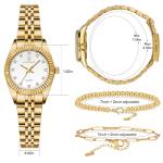 Dainty Gold Women's Watch and Jewelry Set
