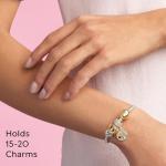 PANDORA Two-Tone Heart Clasp Snake Chain Bracelet