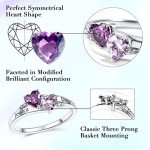 Personalized Sterling Silver Name Ring with Birthstones